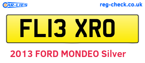 FL13XRO are the vehicle registration plates.