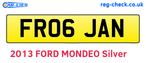 FR06JAN are the vehicle registration plates.