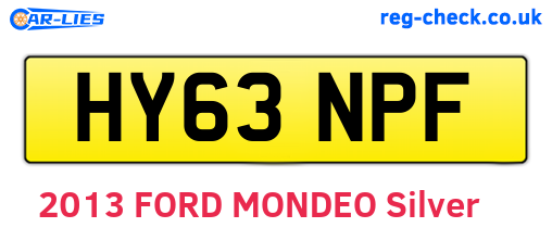 HY63NPF are the vehicle registration plates.