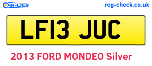 LF13JUC are the vehicle registration plates.