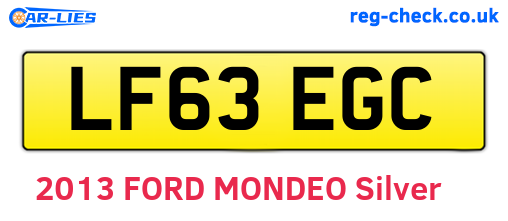 LF63EGC are the vehicle registration plates.