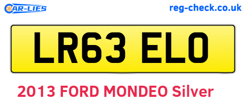 LR63ELO are the vehicle registration plates.