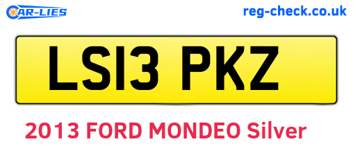 LS13PKZ are the vehicle registration plates.