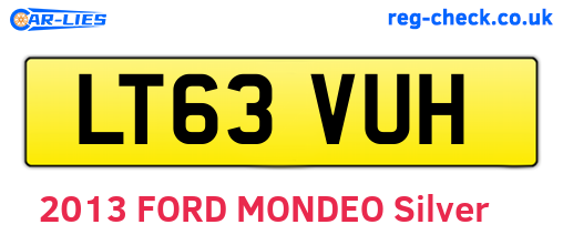 LT63VUH are the vehicle registration plates.