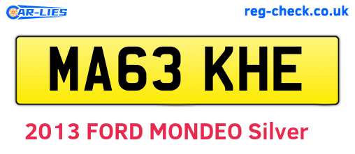 MA63KHE are the vehicle registration plates.