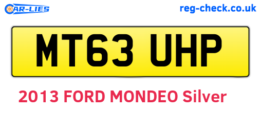 MT63UHP are the vehicle registration plates.