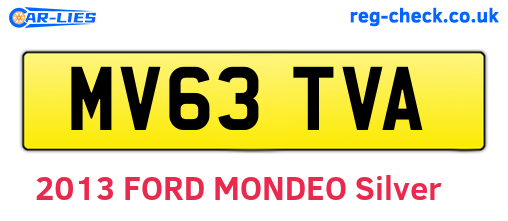 MV63TVA are the vehicle registration plates.