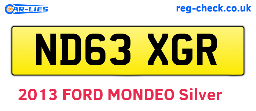 ND63XGR are the vehicle registration plates.