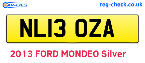 NL13OZA are the vehicle registration plates.