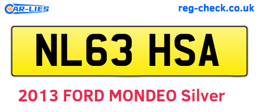 NL63HSA are the vehicle registration plates.
