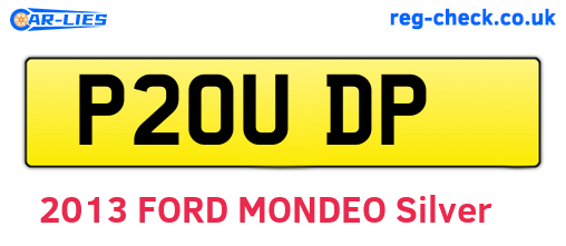 P20UDP are the vehicle registration plates.