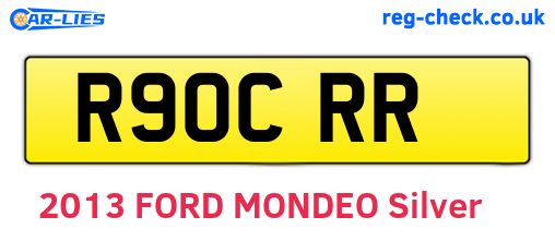 R90CRR are the vehicle registration plates.