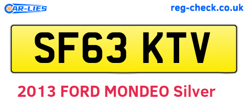 SF63KTV are the vehicle registration plates.