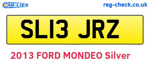 SL13JRZ are the vehicle registration plates.