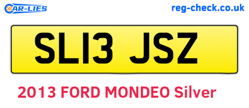SL13JSZ are the vehicle registration plates.