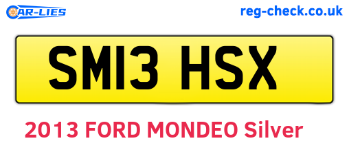 SM13HSX are the vehicle registration plates.