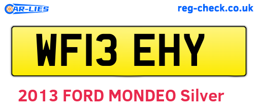 WF13EHY are the vehicle registration plates.