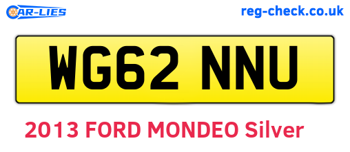 WG62NNU are the vehicle registration plates.