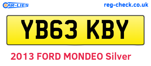 YB63KBY are the vehicle registration plates.