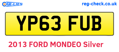YP63FUB are the vehicle registration plates.