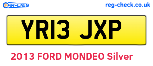 YR13JXP are the vehicle registration plates.