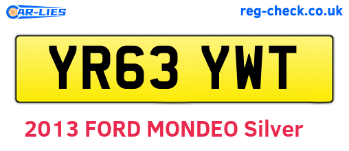YR63YWT are the vehicle registration plates.