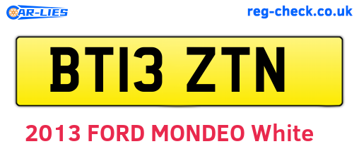 BT13ZTN are the vehicle registration plates.