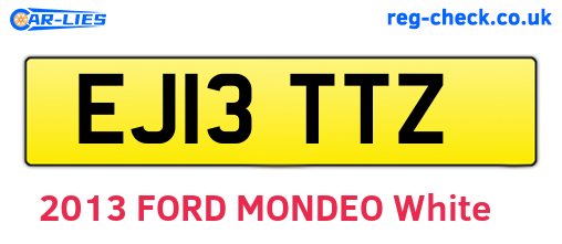 EJ13TTZ are the vehicle registration plates.