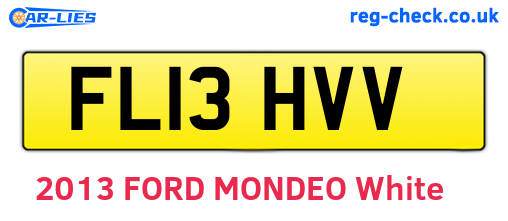 FL13HVV are the vehicle registration plates.