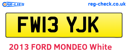 FW13YJK are the vehicle registration plates.