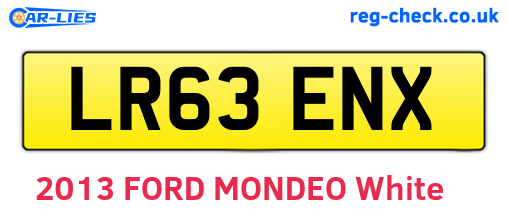 LR63ENX are the vehicle registration plates.