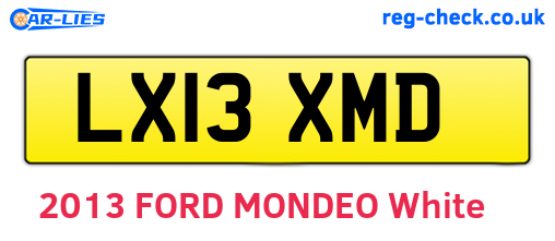 LX13XMD are the vehicle registration plates.