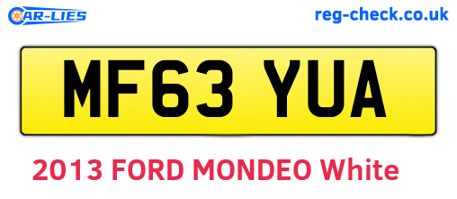 MF63YUA are the vehicle registration plates.