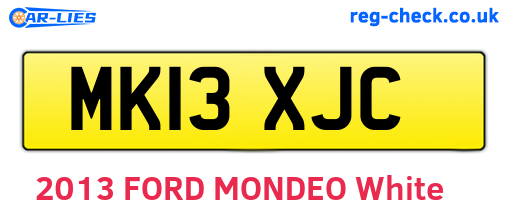 MK13XJC are the vehicle registration plates.