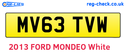 MV63TVW are the vehicle registration plates.