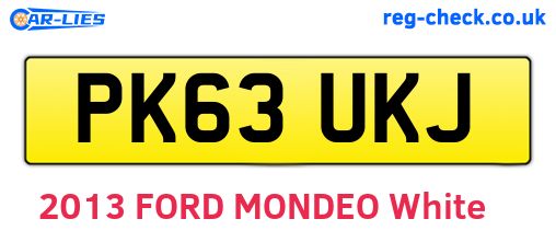 PK63UKJ are the vehicle registration plates.