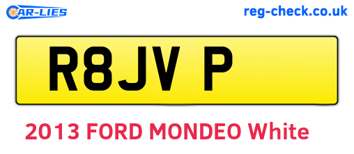 R8JVP are the vehicle registration plates.