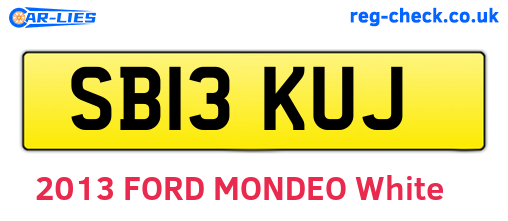 SB13KUJ are the vehicle registration plates.