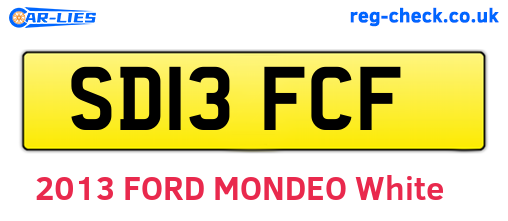 SD13FCF are the vehicle registration plates.