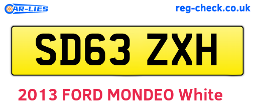 SD63ZXH are the vehicle registration plates.