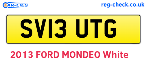 SV13UTG are the vehicle registration plates.