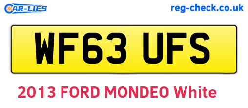 WF63UFS are the vehicle registration plates.