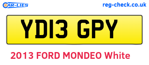 YD13GPY are the vehicle registration plates.