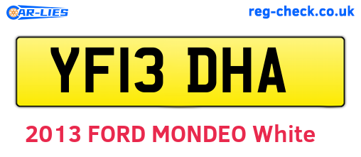 YF13DHA are the vehicle registration plates.