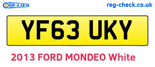 YF63UKY are the vehicle registration plates.