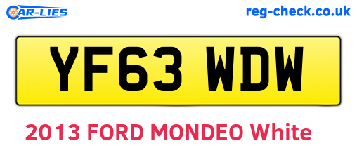 YF63WDW are the vehicle registration plates.