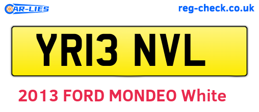 YR13NVL are the vehicle registration plates.