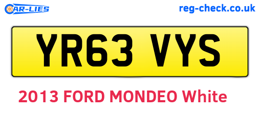 YR63VYS are the vehicle registration plates.