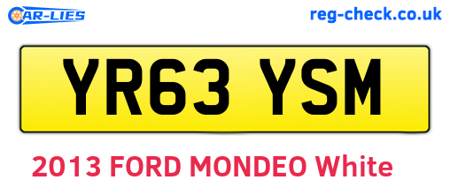 YR63YSM are the vehicle registration plates.