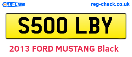 S500LBY are the vehicle registration plates.